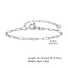 Silver Stainless Steel Chain Bracelet for Women - Layered Stackable Link Bracelet, Fashion Gift