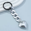 Handmade Heart Resin Keychain with Acrylic Link Chain Handbag Pendant for Women and Girls Gift