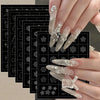 3 or 6 Sheets White Christmas Nail Stickers Self-Adhesive Snowflake Santa Tree Nail Decals for Winter DIY Manicure