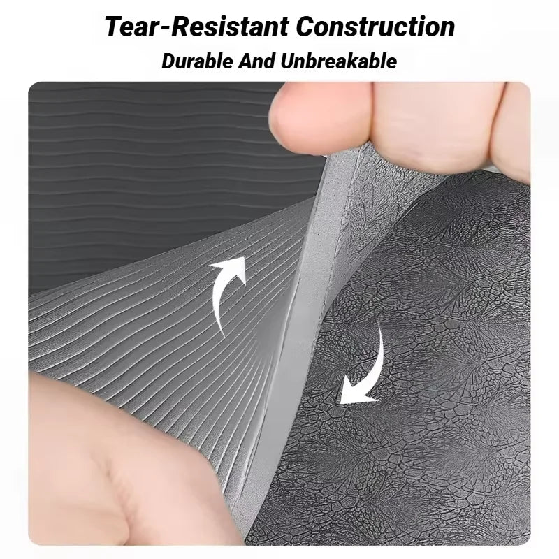 Foldable TPE Travel Yoga Mat – 183 x 61 cm (72 x 24 in), 5 mm Double-Sided Non-Slip for Pilates & Workouts