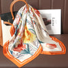 Luxury Satin Square Scarf 70 x 70 cm (27.6 x 27.6 in) – Silk-Feel Polyester Shawl Hijab Neckerchief Hair Ribbon Headband Bandana