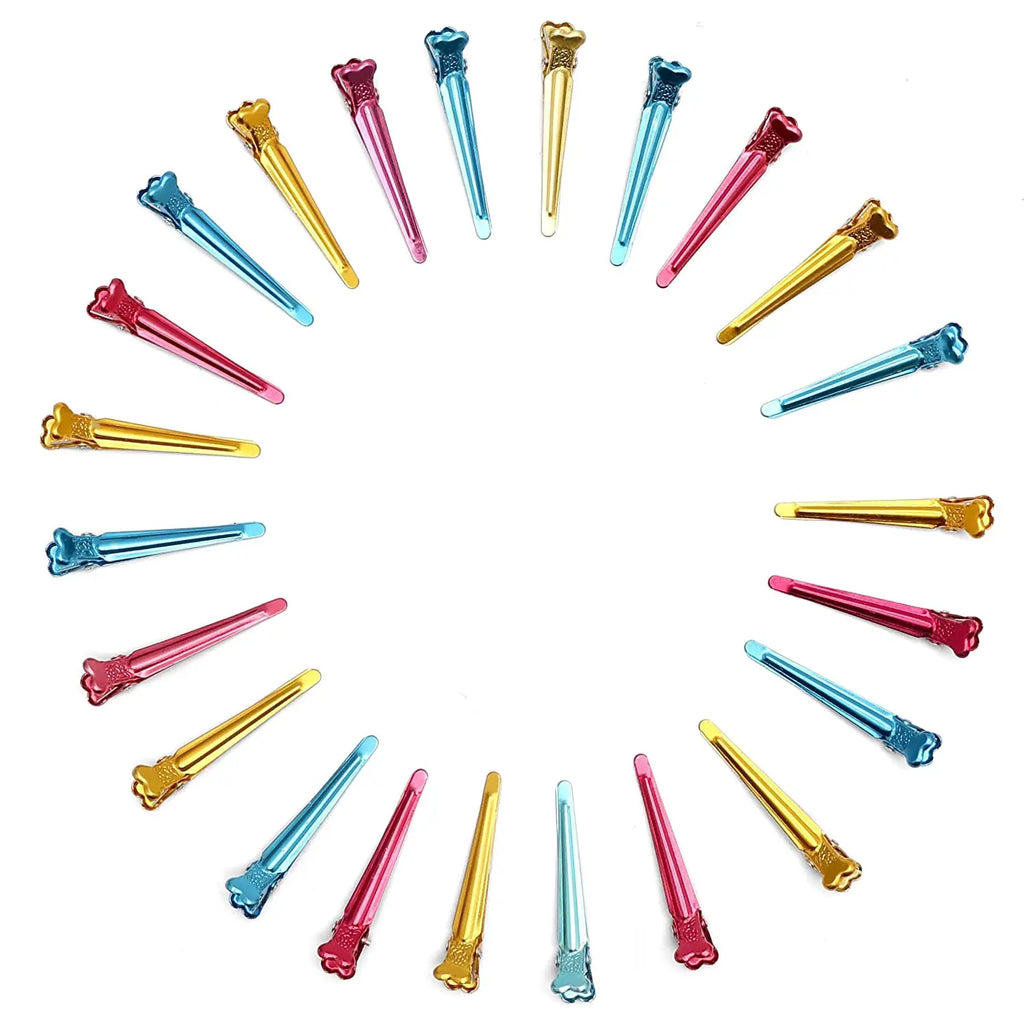 47-Piece Mini Metal Hairdressing Clips - Heat Resistant Colorful Hairpins for Salon & Home Styling