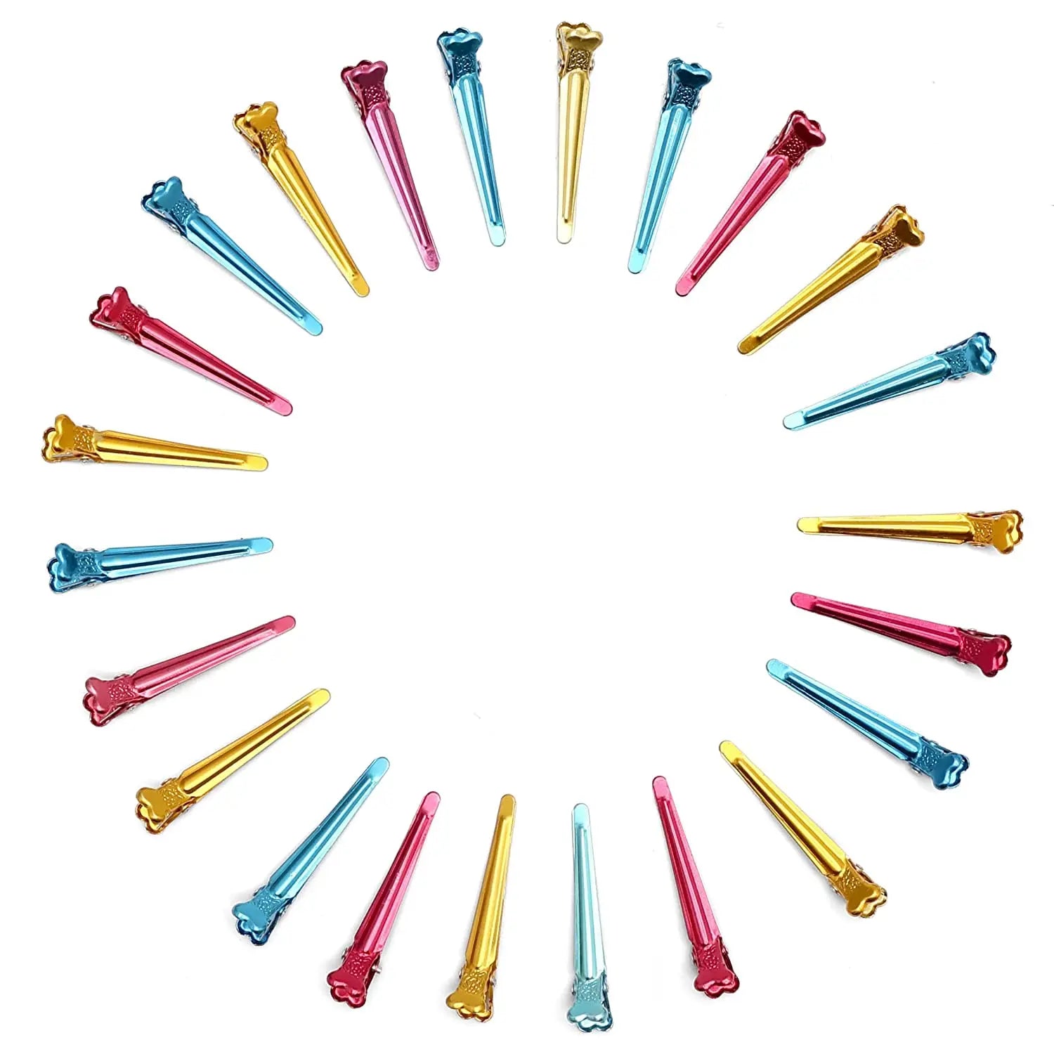 47-Piece Mini Metal Hairdressing Clips - Heat Resistant Colorful Hairpins for Salon & Home Styling