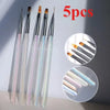 Professional Nail Art Liner Brush Set — Striping & Detailing Pens, 6–25 mm (0.24–0.98 in) Tips