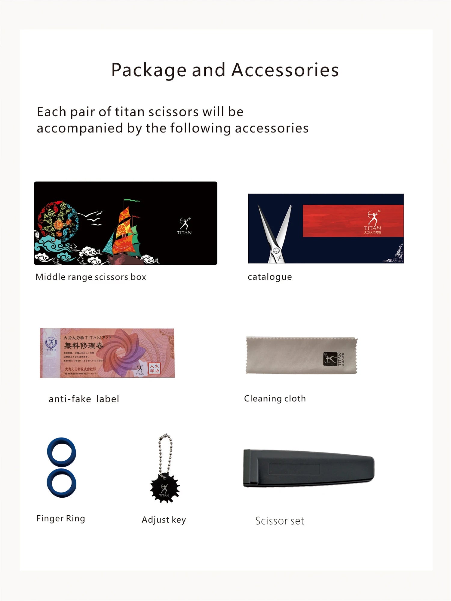 Titan 6-Inch (15.2 cm) Professional Barber Hair Cutting Scissors – Japan 440C Stainless Steel