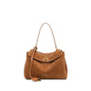 Suede Leather Tote Bag – Frosted Cowhide Large-Capacity Shoulder Kelly Bag for Autumn & Winter