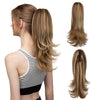 14-Inch (35 cm) Wavy Clip-In Ponytail Extension – Synthetic Claw Clip with Elastic Band, 1 Piece (Blonde/Black)