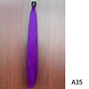 Purple Synthetic Ponytail Extension with Elastic Band – Long Straight Yaki Hairpiece for Braids & DIY Styles