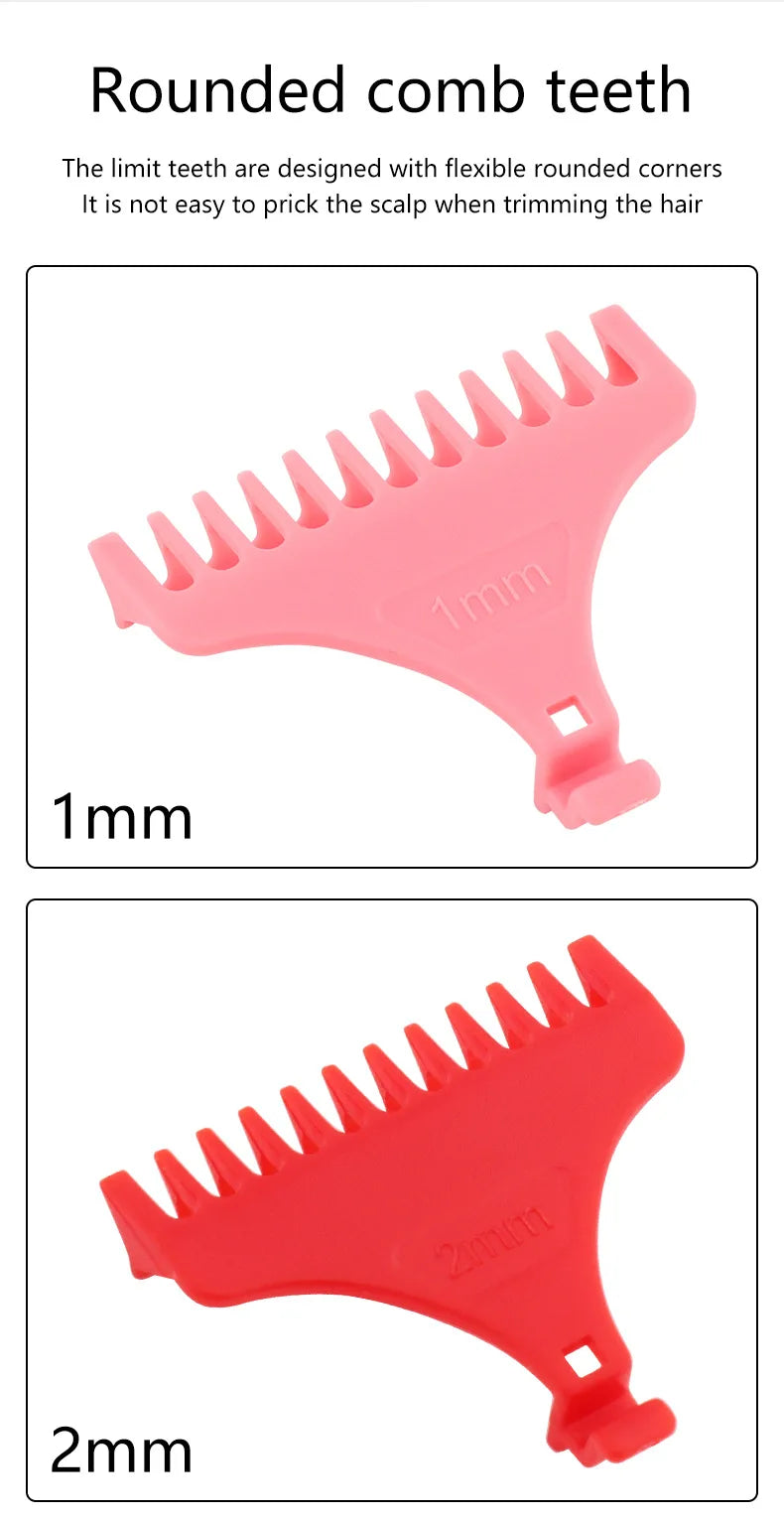 6-Pack Hair Clipper Guard Set – 1mm (0.04") 2mm (0.08") 3mm (0.12") 4mm (0.16") 6mm (0.24") 9mm (0.35") – Universal Trimmer Guide Combs for Hair Cutting & Styling