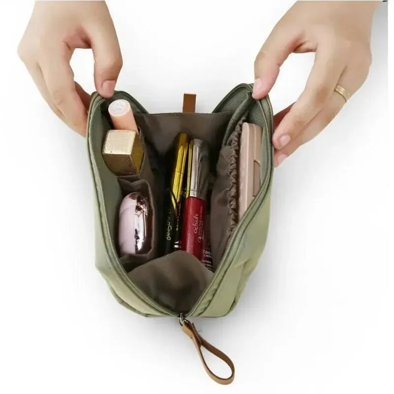 Women's Waterproof Cosmetic Bag - Korean Style Nylon Makeup Pouch & Toiletry Organizer