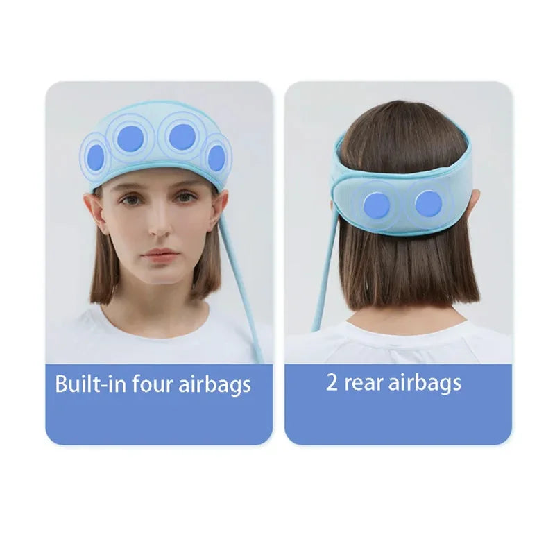 Electric Head & Scalp Massager — Airbag Pressure Massage with Heat Therapy and 360° Wrap for Deep Relaxation