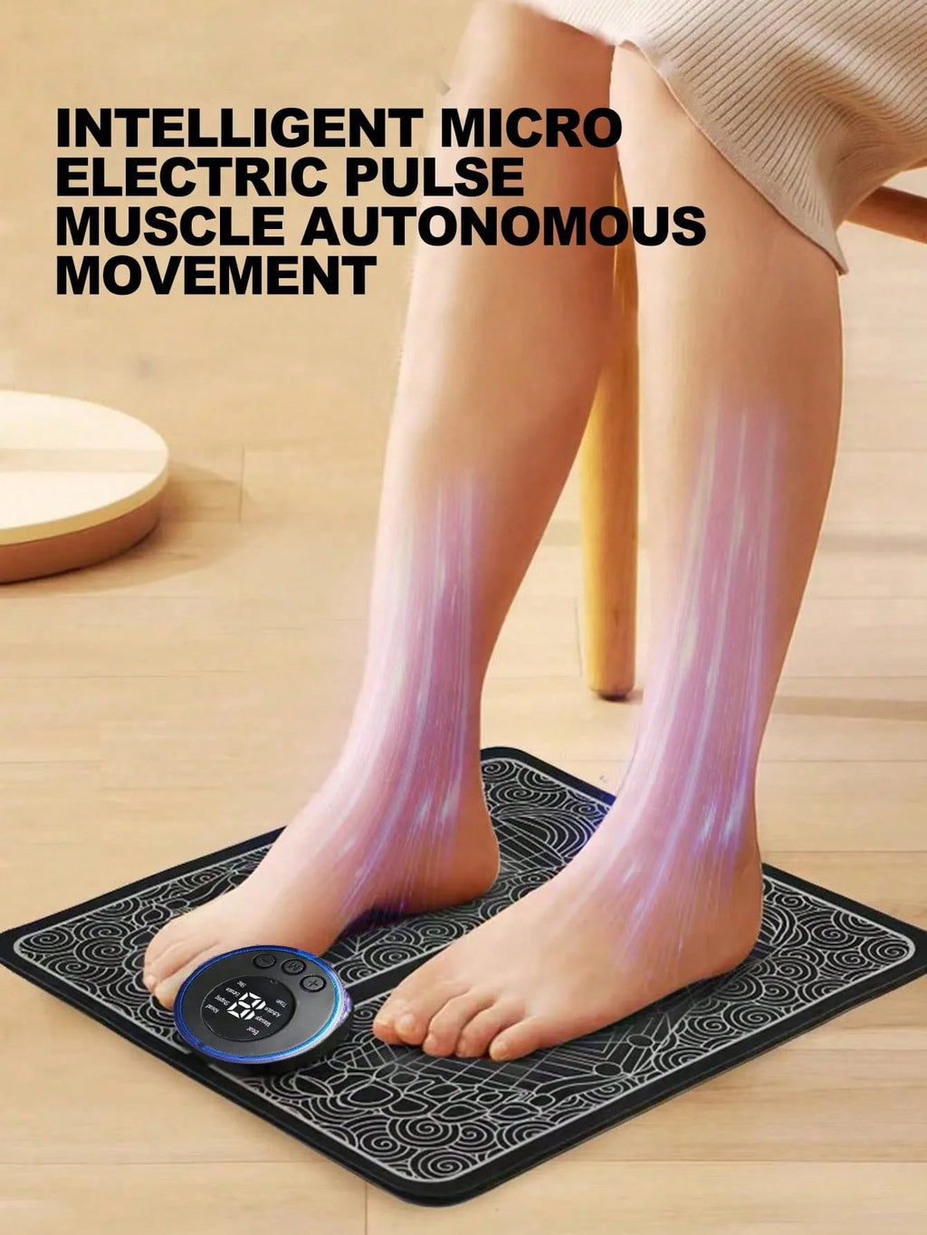 EMS Foot Massager – Fully Automatic Pulse Foot Therapy Pad, Meridian Pressing Foot Massage Machine
