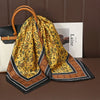 Luxury Satin Square Scarf 70 x 70 cm (27.6 x 27.6 in) – Silk-Feel Polyester Shawl Hijab Neckerchief Hair Ribbon Headband Bandana