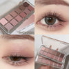 12-Color All-Matte Eyeshadow Palette — Neutral Tea & Apricot Tones, Long-Lasting Waterproof