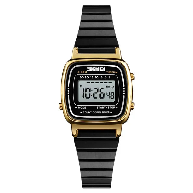 SKMEI Luxury Small Dial Digital Women's Watch Waterproof Sport Casual Ladies Calendar Wristwatch