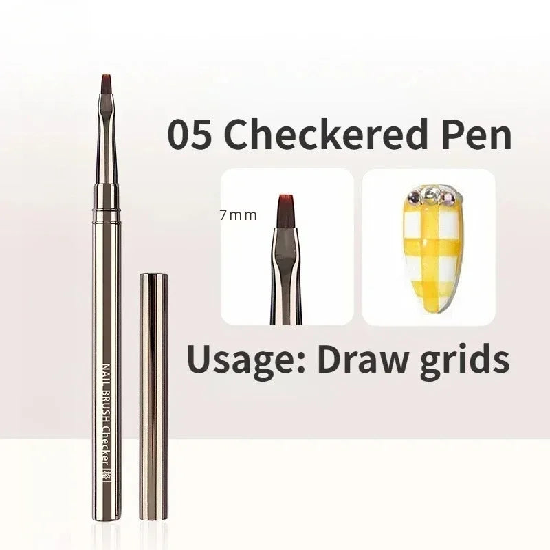 Nails Art Liner Brushes Elongated Lines Striping Drawing Painting  6/9/12/15/18/25mm Nail Design Pen Professional Manicure Tool