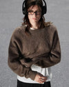 Women’s Plush Knit Pullover – Round Neck Loose Short Warm Sweater, Full Sleeve Autumn/Winter