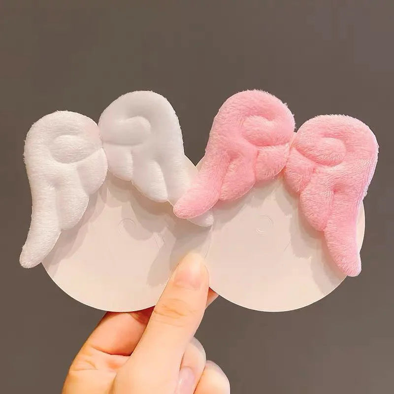 Plush Angel Wing Hairpin for Girls - Cute Soft Hair Clip Barrettes Headwear