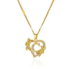 Heart Initial Necklace for Women - Gold Stainless Steel A-Z Alphabet Pendant, Birthday Gift