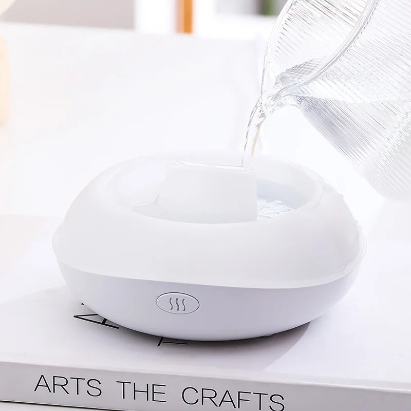 Portable 200ml (6.8 fl oz) USB Aroma Diffuser & Essential Oil Lamp — Mini Air Humidifier with Color Flame Night Light