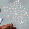 Gold Snowflake & Snowman 3D Self-Adhesive Christmas Nail Stickers with Rhinestones, 10.3 x 8 cm (4.06 x 3.15 in) Sheet