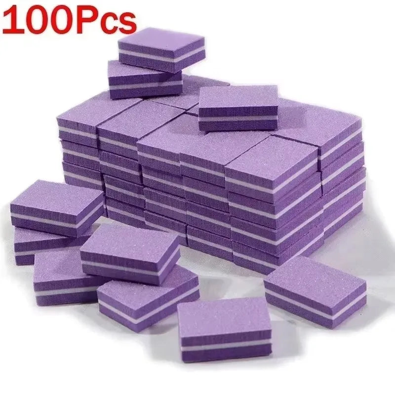 Mini Nail Buffing & Sanding Blocks - 10-100 Pc Pack Nail Buffer Files for Manicure, Pedicure & Nail Art
