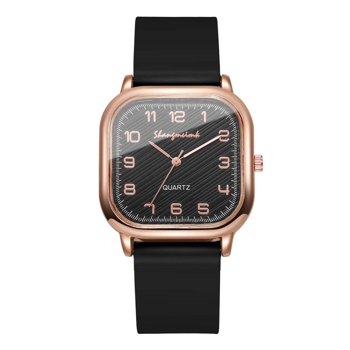 Women's Casual Silicone Strap Quartz Watch 35mm (1.38in) Fashion Square Dial