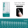 600-Piece Full Cover False Nail Tips Acrylic Nail Capsules Clear Semi-Matte Stiletto Coffin Almond Square Oval