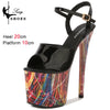 Luminous Bling Tassel Platform Sandals for Women High Heel Party Evening Shoes