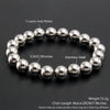 Stackable Stainless Steel Beaded Bracelet – Unisex 2mm/5mm/8mm Ball Beads, Gold & Silver