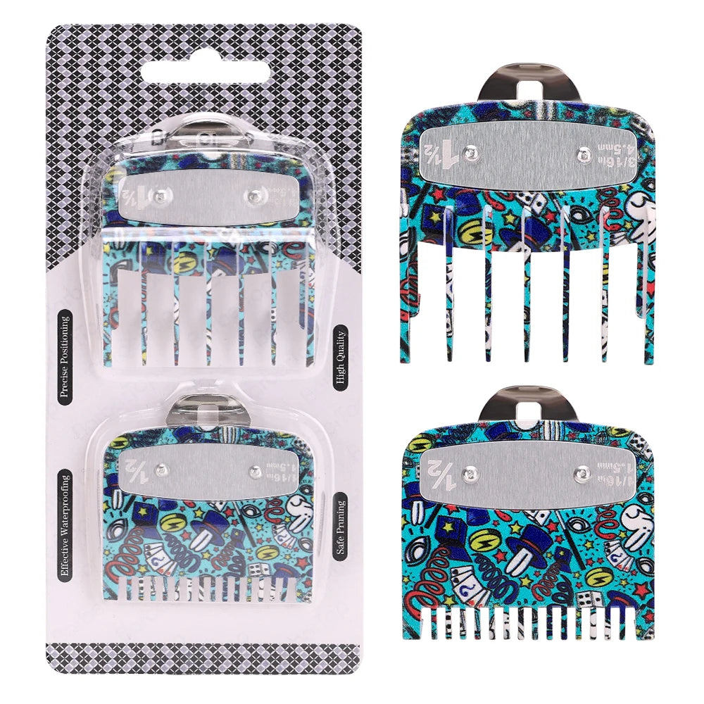 Barber Grade Stainless Steel Clipper Guide Comb Set 2/3/4-Pack Universal Fit Professional Trimmer Accessories