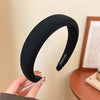 Solid Sponge Wide Headband for Women & Girls – Soft Spa Face-Wash Hair Band 14 cm (5.5 in)