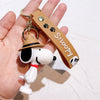 Snoopy Silicone Doll Keychain – Cute Cartoon Car & Bag Pendant with Lobster Clasp