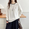 Plus Size Women's Color Block Embroidered Knit Sweater - Classic Retro Autumn Jumper