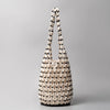 Handmade Woven Wooden Bead Tote – Boho Hollow-Out Bucket Shoulder Handbag for Women
