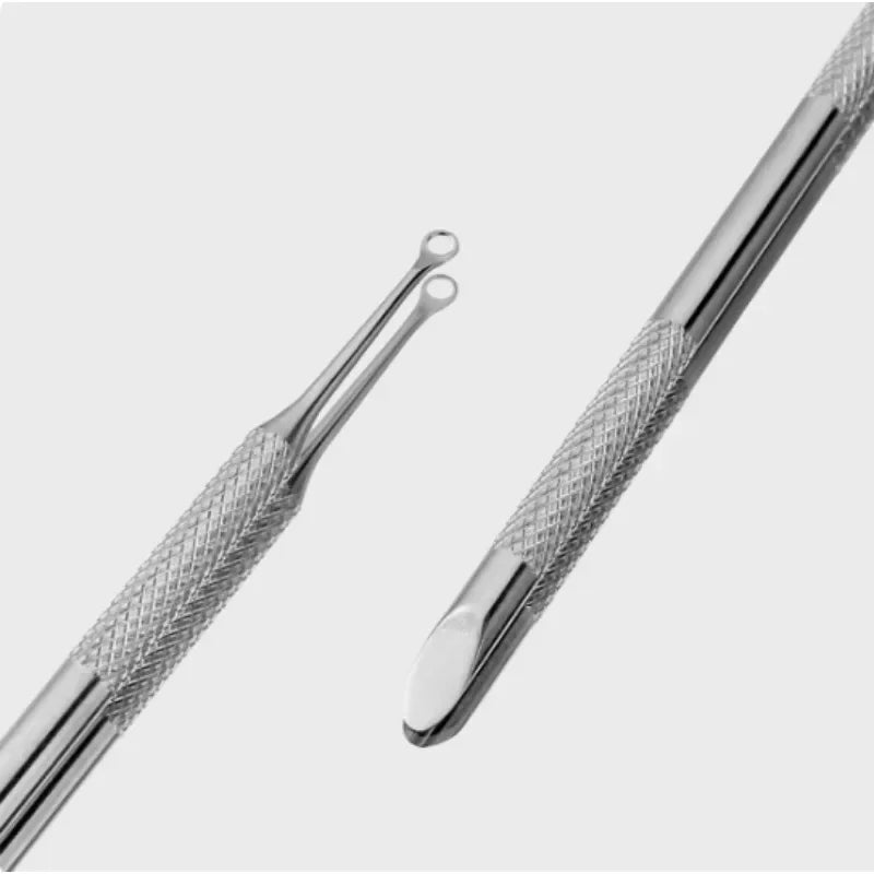 Double-Ended Stainless Steel Cuticle Pusher & Nail Remover – Beveled Circle Head Manicure Tool