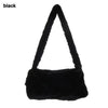 Women's Faux Fur Plush Underarm Shoulder Bag - Cow & Leopard Print Mini Purse