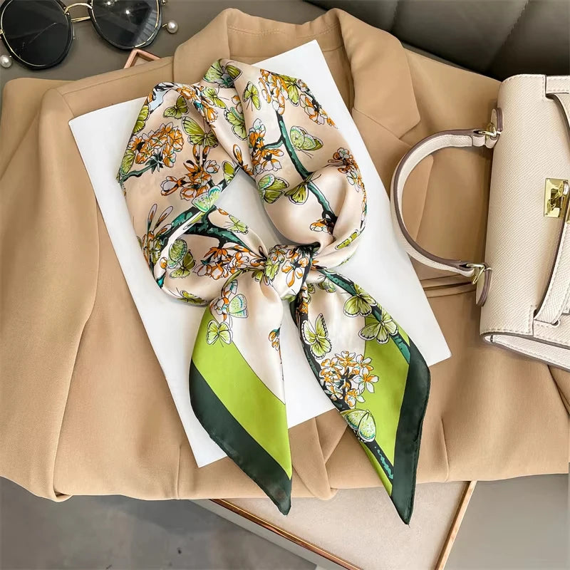 Luxury Satin-Look Square Scarf 70 x 70 cm (27.6 x 27.6 in) – Women's Hijab, Neck & Hair Wrap