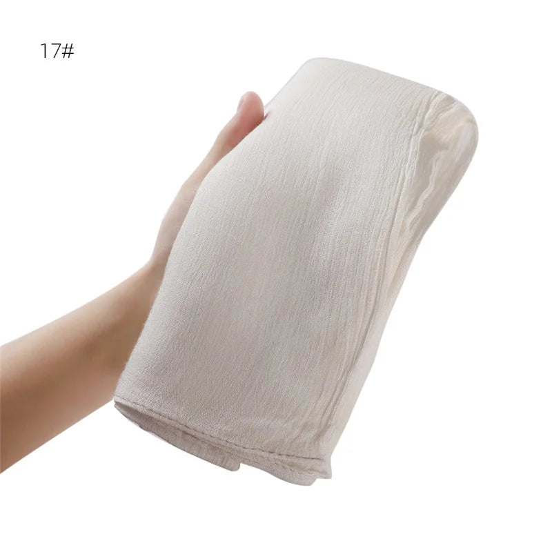 Women's Large Solid Polyester Hijab Scarf 80 x 190 cm (31.5 x 74.8 in) Long Muslim Headscarf Wrap Shawl Turban