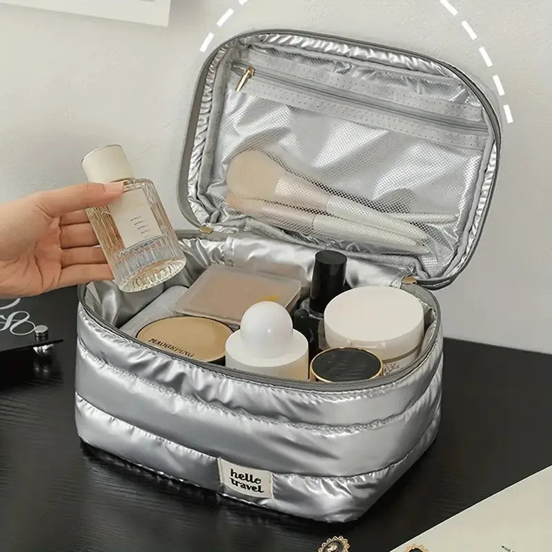 Large Capacity Waterproof Travel Makeup Bag Portable Multifunctional Cosmetic & Toiletry Organizer