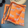 70 x 70 cm (27.6 x 27.6 in) Floral Satin-Look Polyester Square Scarf - Women's Headscarf, Hijab, Hair Band & Wrist Wrap