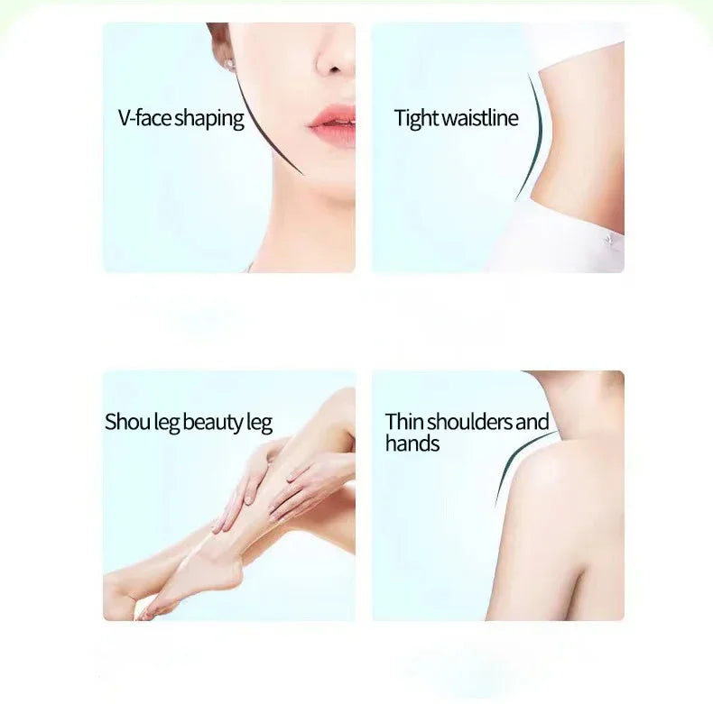 RUZOFO 3D V-Shape Facial Roller Massager — Portable Waterproof Face & Full-Body Lifting Roller, Electroplated Silver