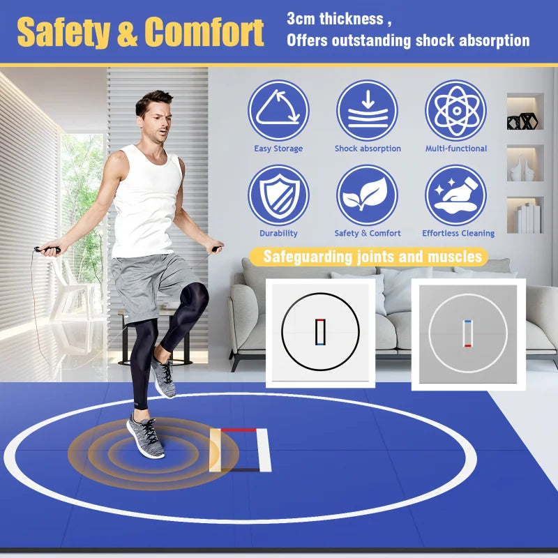 3m x 3m (10ft x 10ft) 30mm (1.18in) Non-Slip Wrestling Mat - Wear-Resistant Jiu Jitsu & Grappling Training Mat