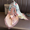 Bohemian Paisley Satin-Feel Polyester Square Scarf for Women 70×70 cm (27.6×27.6 in) – Neck, Hair, Bandana Shawl