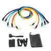 11-Piece Resistance Band & Dumbbell Workout Set with Urethane Dumbbells, Chest Expander, Ankle Strap & Barbell Pad