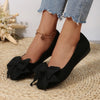 Bow Accent Soft-Sole Ballet Flats for Women - Slip-On Pointed Toe Loafers, Non-Slip Casual Comfort