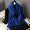 Women’s Long Winter Scarf – Cashmere Blend Shawl Hijab Wrap, Solid Colors, 200×33 cm (79×13 in) – 62 Colors