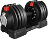 Adjustable Dumbbell Set 7-52.5 lb (3.2-23.8 kg) Fast-Adjust Selectorized Dumbbells with Anti-Slip Handle & Tray