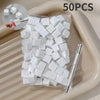 50-Pack Square Nail Art Sponge Set with Grab Pen — Ombre Gradient Sponges for Gel Polish Manicure