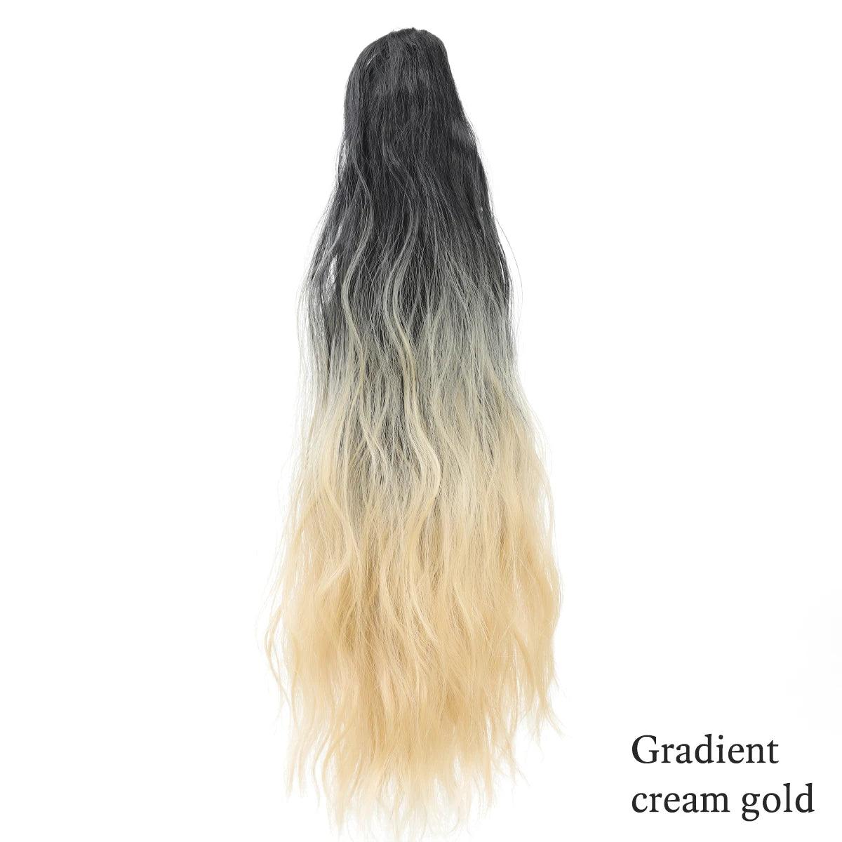 18-Inch (46 cm) Clip-In Water Ripple Ponytail Extension - Synthetic Gradient Multicolor, Heat-Resistant